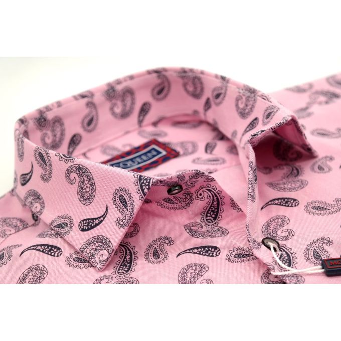 MCQUEEN Koszula męska różowa MC053 paisley | Sklep GriShop.eu | Koszule