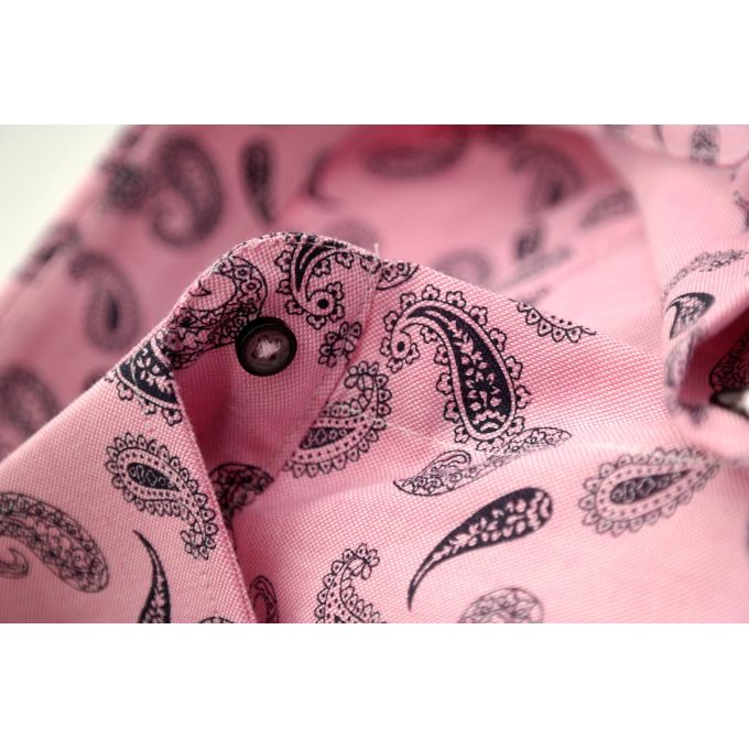 MCQUEEN Koszula męska różowa MC053 paisley | Sklep GriShop.eu | Koszule