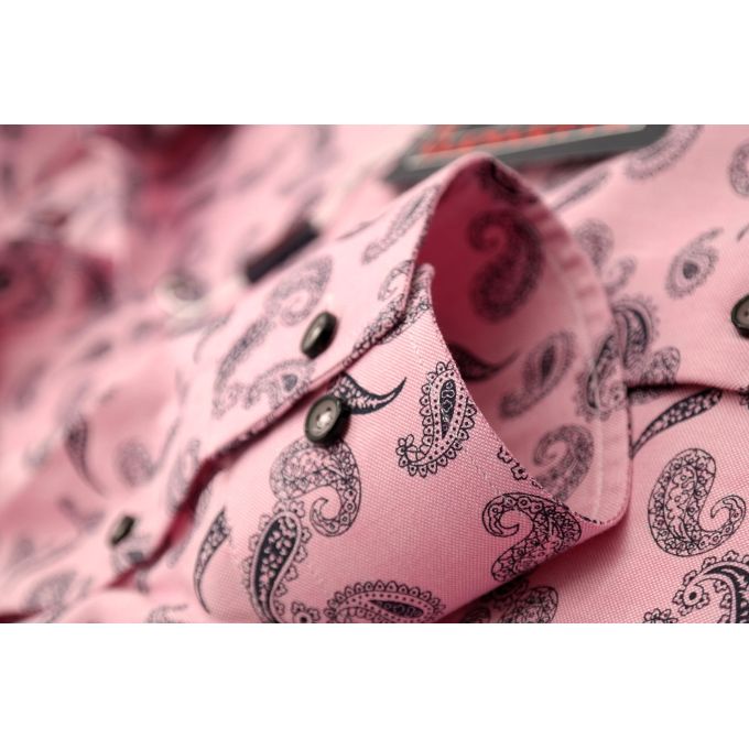 MCQUEEN Koszula męska różowa MC053 paisley | Sklep GriShop.eu | Koszule