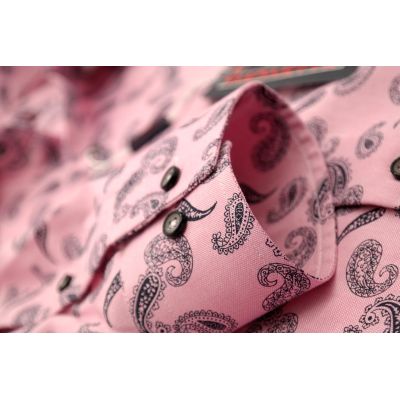 MCQUEEN Koszula męska różowa MC053 paisley | Sklep GriShop.eu | Koszule