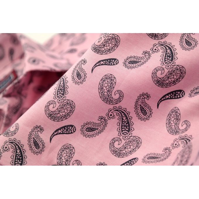 MCQUEEN Koszula męska różowa MC053 paisley | Sklep GriShop.eu | Koszule