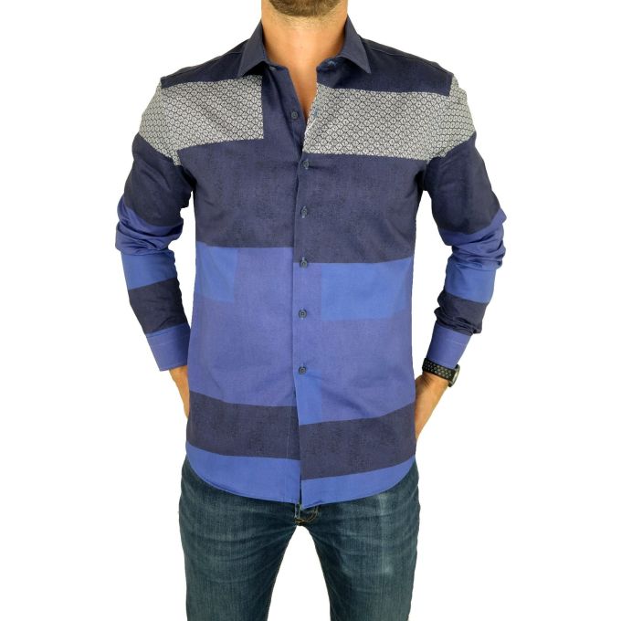 MCQUEEN Koszula męska MC060 granatowa | Sklep GriShop.eu | Koszule