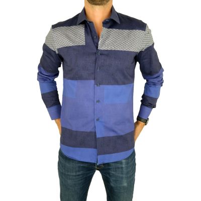 MCQUEEN Koszula męska MC060 granatowa | Sklep GriShop.eu | Koszule