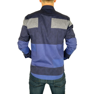 MCQUEEN Koszula męska MC060 granatowa