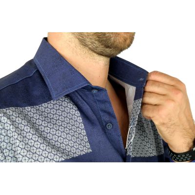 MCQUEEN Koszula męska MC060 granatowa | Sklep GriShop.eu | Koszule