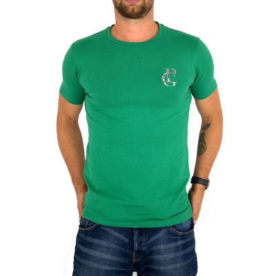 GIOVANNI PERA T-shirt męski zielony TGP63 okrągły, pixele | Sklep GriShop.eu | Koszulki