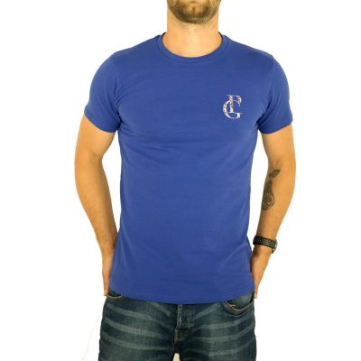 GIOVANNI PERA T-shirt męski niebieski TGP71 okrągły, pixele | Grishop | Koszulki