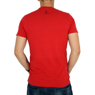 GIOVANNI PERA T-shirt męski czerwony TGP66 okrągły, rock | Sklep GriShop.eu | Koszulki