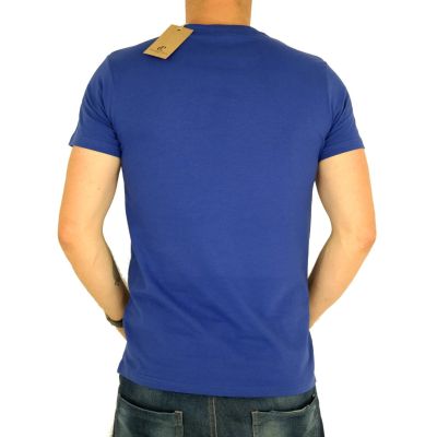 GIOVANNI PERA T-shirt męski niebieski TGP71 okrągły, pixele | Grishop | Koszulki