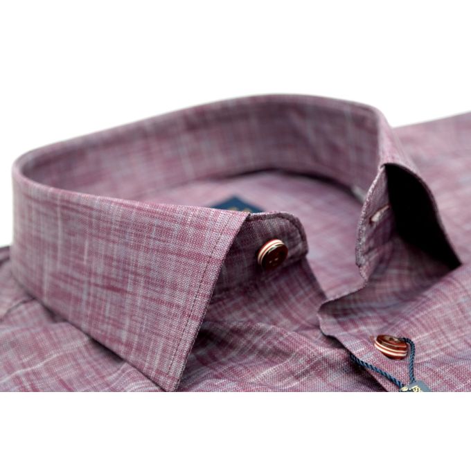 DANIEL BESSI Koszula męska fb569 bordowa, efekt jedwabiu | Sklep GriShop.eu | Koszule