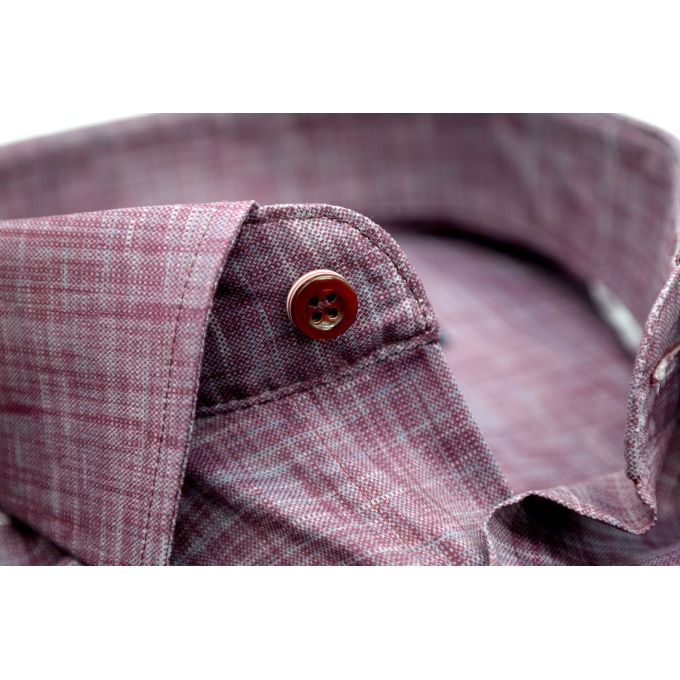 DANIEL BESSI Koszula męska fb569 bordowa, efekt jedwabiu | Sklep GriShop.eu | Koszule