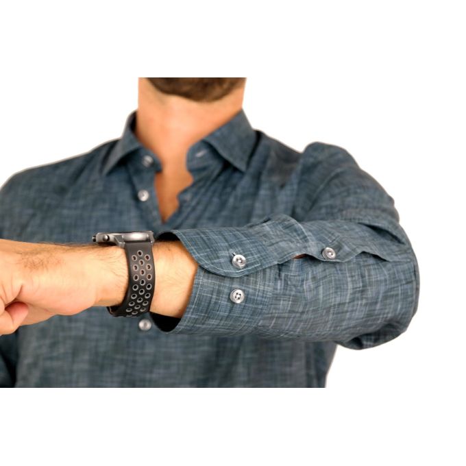 DANIEL BESSI Koszula męska fb564 zielona wzór, efekt jedwabiu | Sklep GriShop.eu | Koszule