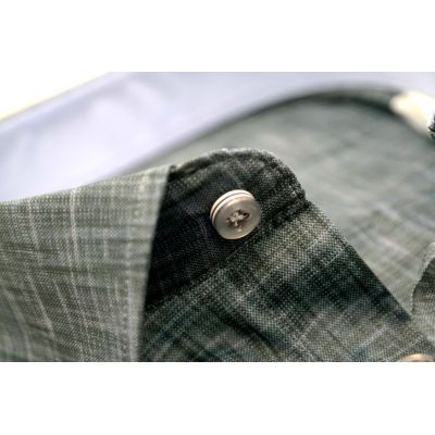 DANIEL BESSI Koszula męska fb564 zielona wzór, efekt jedwabiu | Sklep GriShop.eu | Koszule