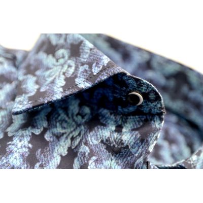 MCQUEEN Koszula męska granatowa MC071 niebieski wzór | Sklep GriShop.eu | Koszule