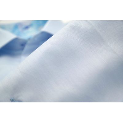 MCQUEEN Koszula męska MC064 błękitna, wykończenie w rybki | Sklep GriShop.eu | Koszule