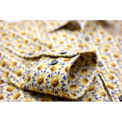 MCQUEEN Koszula męska MC067 w żółte stokrotki | Sklep GriShop.eu | Koszule