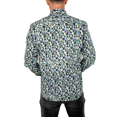 MCQUEEN Koszula męska MC065 kolorowa w kwiatki, styl malarski | Sklep GriShop.eu | Koszule