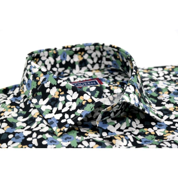 MCQUEEN Koszula męska MC065 kolorowa w kwiatki, styl malarski | Sklep GriShop.eu | Koszule