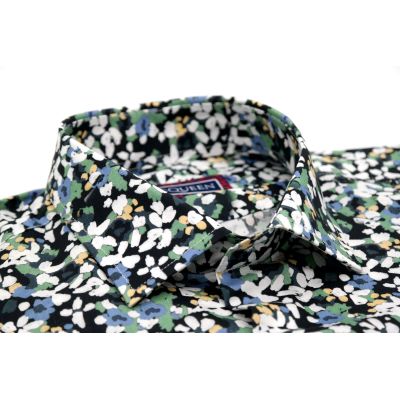 MCQUEEN Koszula męska MC065 kolorowa w kwiatki, styl malarski | Sklep GriShop.eu | Koszule