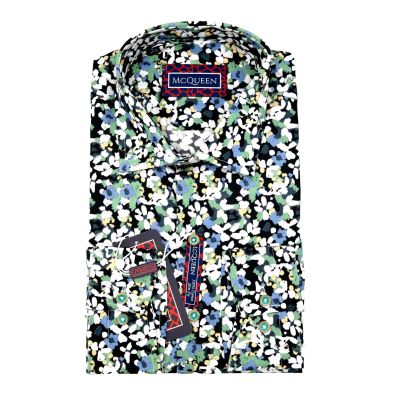 MCQUEEN Koszula męska MC065 kolorowa w kwiatki, styl malarski | Sklep GriShop.eu | Koszule