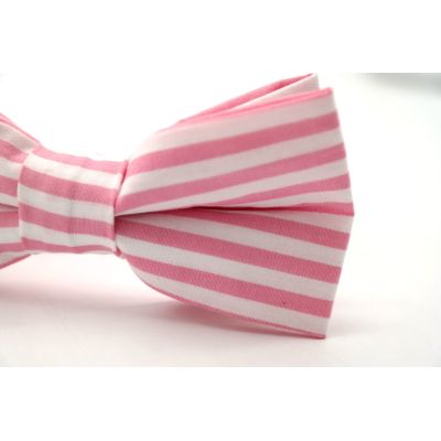 GIOVANNI PERA elegancka mucha muszka MUGP31 w paski, biały róż | Sklep GriShop.eu | Galanteria i dodatki