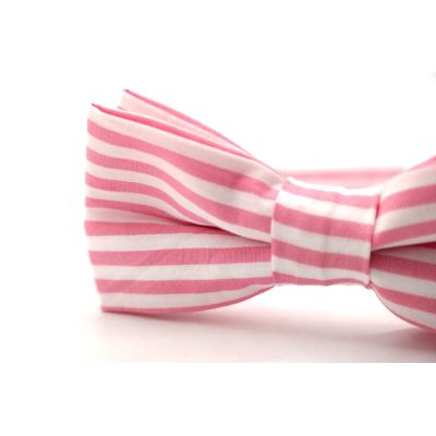 GIOVANNI PERA elegancka mucha muszka MUGP31 w paski, biały róż | Sklep GriShop.eu | Galanteria i dodatki