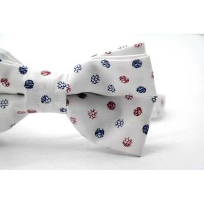 GIOVANNI PERA elegancka mucha muszka MUGP33 biała w groszki | Sklep GriShop.eu | Galanteria i dodatki