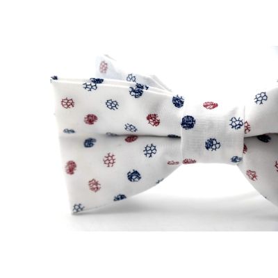 GIOVANNI PERA elegancka mucha muszka MUGP33 biała w groszki | Sklep GriShop.eu | Galanteria i dodatki