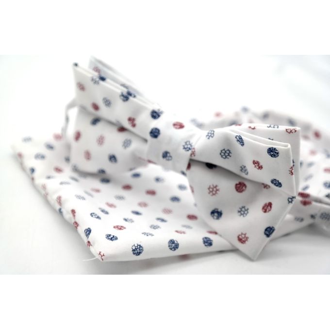 GIOVANNI PERA elegancka mucha muszka MUGP33 biała w groszki | Sklep GriShop.eu | Galanteria i dodatki