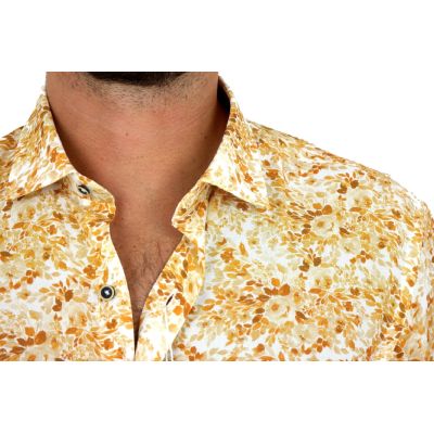 MCQUEEN Koszula męska MC068 żółte liście | Sklep GriShop.eu | Koszule