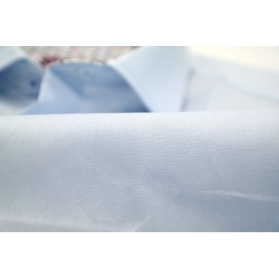 MCQUEEN Koszula męska błękitna MC077 wykończenie w drobne paletki | Sklep GriShop.eu | Koszule