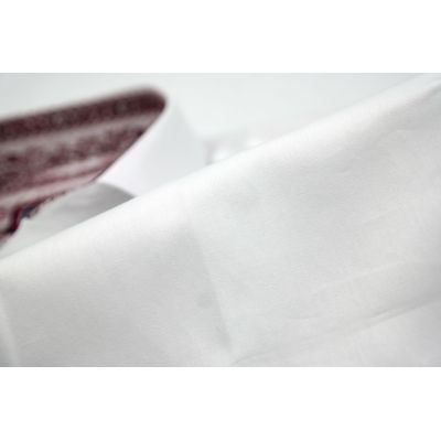 MCQUEEN Koszula męska biała MC063 wykończenie bordowe | Sklep GriShop.eu | Koszule