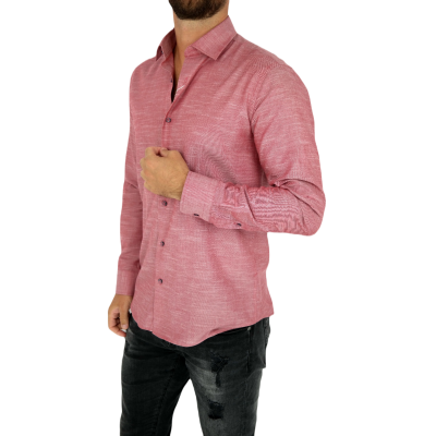 TANCREDO Koszula męska TN32 czerwona, melanż | Sklep GriShop.eu | Koszule