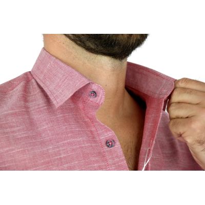 TANCREDO Koszula męska TN32 czerwona, melanż | Sklep GriShop.eu | Koszule