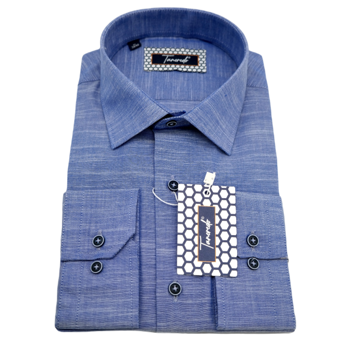 TANCREDO Koszula męska TN36 niebieska melanż | Sklep GriShop.eu | Koszule