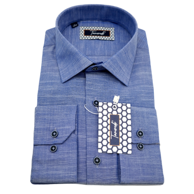TANCREDO Koszula męska TN36 niebieska melanż | Sklep GriShop.eu | Koszule