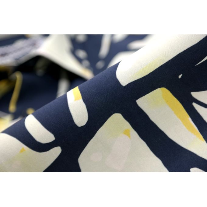 TANCREDO Koszula męska TN33 zielona, duże granatowe liście | Sklep GriShop.eu | Koszule