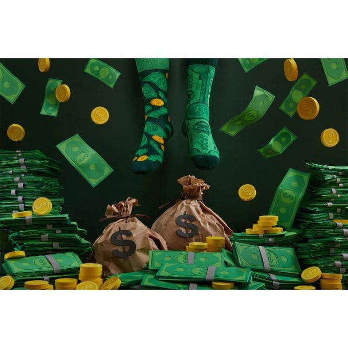 MANY MORNINGS skarpetki kolorowe wesołe The Dollar dollary pieniądze | Sklep GriShop.eu | Galanteria i dodatki