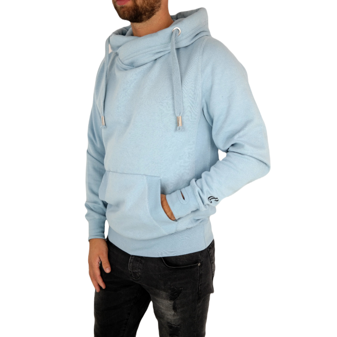 GIOVANNI PERA Bluza męska z kapturem B01 błękitna | Sklep GriShop.eu | Bluzy