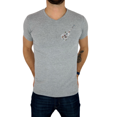 GIOVANNI PERA T-shirt męski biały TGP94 w szpic, serek , gritara, elastan | Sklep GriShop.eu | Koszulki