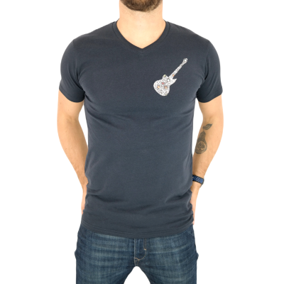 GIOVANNI PERA T-shirt męski granatowy TGP76 w szpic, serek , gritara, elastan | Sklep GriShop.eu | Koszulki