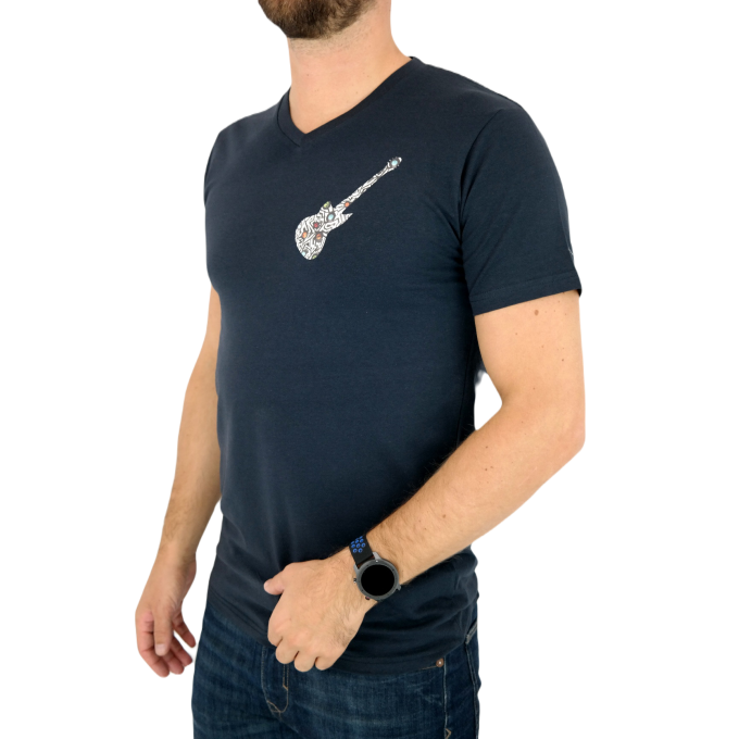 GIOVANNI PERA T-shirt męski granatowy TGP76 w szpic, serek , gritara, elastan | Sklep GriShop.eu | Koszulki