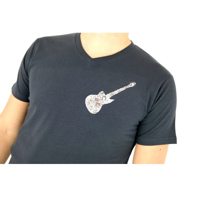 GIOVANNI PERA T-shirt męski granatowy TGP76 w szpic, serek , gritara, elastan | Sklep GriShop.eu | Koszulki