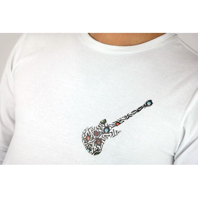 GIOVANNI PERA longsleeve męski T-shirt z długim rękawem TGP93 okrągły, gitara | Sklep GriShop.eu | Koszulki