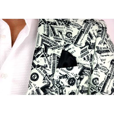 GIOVANNI PERA Marynarka męska jasno zielona D605 dolary pieniądze, banknoty, na impreze na co dzień | Sklep GriShop.eu | Marynar