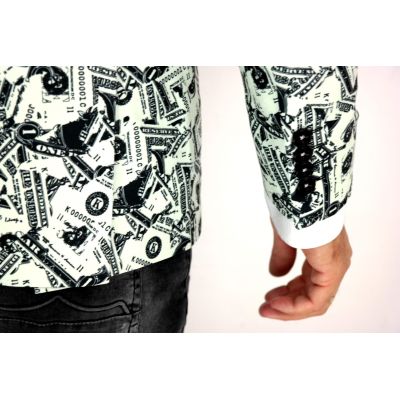 GIOVANNI PERA Marynarka męska jasno zielona D605 dolary pieniądze, banknoty, na impreze na co dzień | Sklep GriShop.eu | Marynar