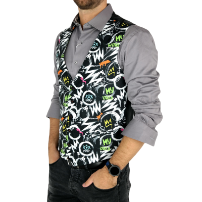 GIOVANNI PERA bezrękawnik, kamizelka męska ekskluzywna casual czarna K607 kolorowa oko my world | Sklep GriShop.eu | Kamizelki