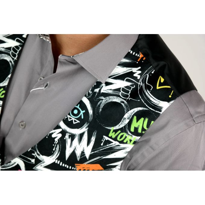 GIOVANNI PERA bezrękawnik, kamizelka męska ekskluzywna casual czarna K607 kolorowa oko my world | Sklep GriShop.eu | Kamizelki