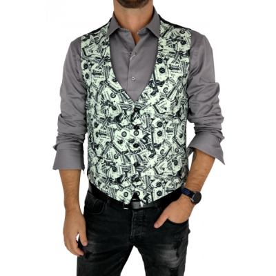 GIOVANNI PERA bezrękawnik, kamizelka męska ekskluzywna casual jasno zielona K605 dolary | Sklep GriShop.eu | Kamizelki