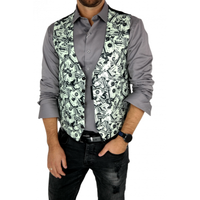 GIOVANNI PERA bezrękawnik, kamizelka męska ekskluzywna casual jasno zielona K605 dolary | Sklep GriShop.eu | Kamizelki